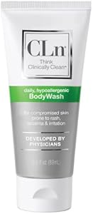 CLn® BodyWash –Non-Drying Body Wash Preserved with Sodium Hypochlorite, For Compromised Skin Prone to Eczema, Dermatitis, Rash & Hidradenitis Suppurativa, Fragrance-Free & Paraben-Free, 3 fl oz CLn