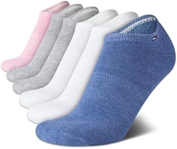 Tommy Hilfiger Women's Low Cut Socks - 6 Pack Performance Cushioned Comfort No Show Socks - Athletic Socks for Women (4-10) Tommy Hilfiger