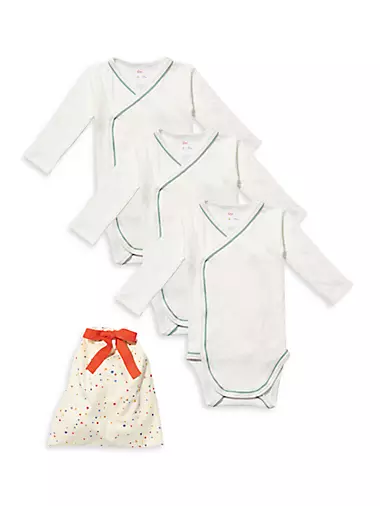 ​Baby's Crossbody Bodysuit Set, 3-Pack Oso & Me