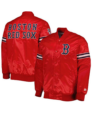 Мужская красная атласная университетская куртка Boston Red Sox Pick and Roll на застежках Starter