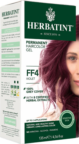 Стойкая гелевая краска для волос Herbatint FF4 Фиолетовый -- 1 комплект Herbatint