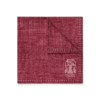 Шелковый нагрудный платок с логотипом Brunello Cucinelli