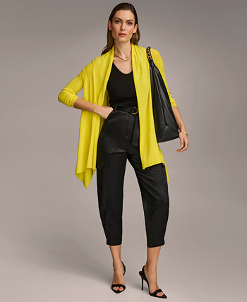 Women's Long-Sleeve Drape-Front Cardigan Donna Karan New York