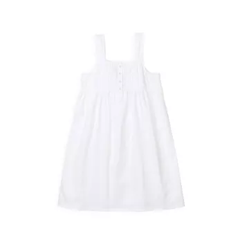 Женская ночная рубашка Charlotte Xs белого цвета Petite Plume