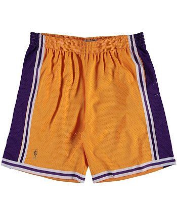 Мужские шорты Mitchell Ness Gold Los Angeles Lakers Big Tall Hardwood Classics Swingman Shorts Mitchell & Ness
