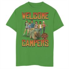 Футболка с рисунком для мальчиков 8-20 Jurassic World: Camp Cretaceous Welcome Campers Group Jurassic Park