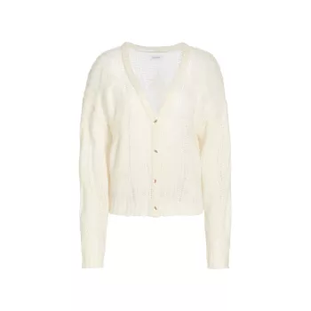 Cable-Knit Wool &amp; Cashmere Cardigan NAADAM