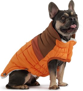 GF Pet Camplife Puffer Dog Coat, Orange GF Pet