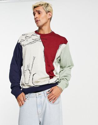 Разноцветный вязаный свитер RIPNDIP Nermhol Rip N Dip