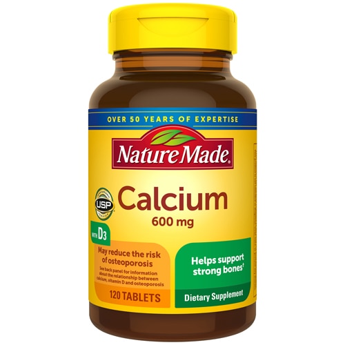 Кальций с витамином D3 — 600 мг — 120 таблеток Nature Made