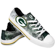 Women's FOCO Green Bay Packers Big Logo Tie-Dye Canvas Sneakers Unbranded