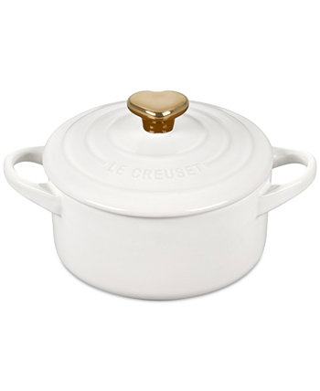 Мини-круглая кокотница из керамогранита Figural Heart Collection Le Creuset