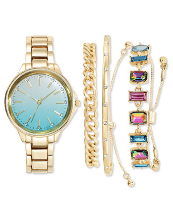 Подарочный набор женских золотистых часов-браслета диаметром 36 мм, созданный для Macy's I.N.C. International Concepts