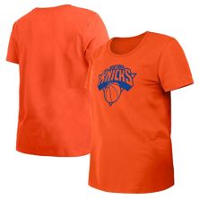 Women's New Era Orange New York Knicks 2023/24 City Edition T-Shirt New Era x Staple
