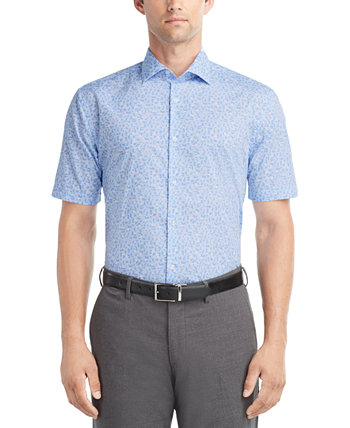 Мужская классическая рубашка приталенного кроя с гибким воротником и короткими рукавами Van Heusen
