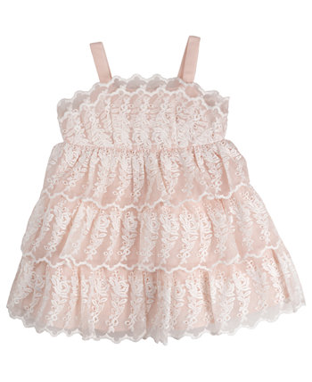 Многоярусное платье из органзы с вышивкой для маленьких девочек Rare Editions