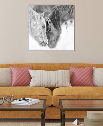 Картина на холсте "B&W Horses VII" от PH Burchett в галерее (26 x 26 x 0,75) ICanvas