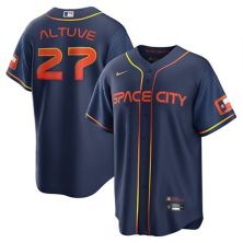 Мужская футболка Nike Jose Altuve Navy Houston Astros 2022 City Connect Replica Player Nitro USA