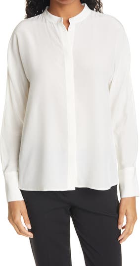Шелковая блузка с длинным рукавом CLUB MONACO