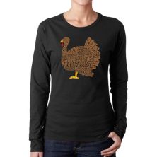 Thanksgiving - Women's Word Art Long Sleeve T-Shirt LA Pop Art