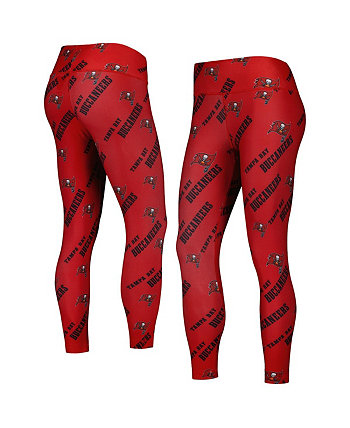 Женские красные леггинсы для отдыха Tampa Bay Buccaneers с принтом по всей поверхности Concepts Sport