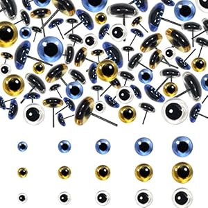 TOAOB 150pcs Glass Eyes Kits 6 to 12mm 3 Colors Craft Eyes for Needle Felting Bears Dolls Decoys Sewing TOAOB THE ONE AND ONLY BABY