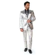 Мужской блестящий серебристый приталенный праздничный костюм и галстук OppoSuits для новинок OppoSuits