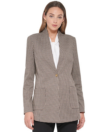 Женская куртка с узором "гусиные лапки" на кнопках спереди Tommy Hilfiger
