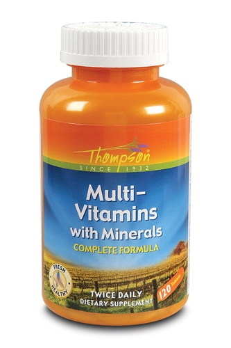 Мультивитамины с минералами — 120 таблеток Thompson