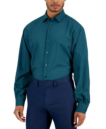 Мужская классическая рубашка классического кроя из клена с геопринтом, созданная для Macy's Alfani
