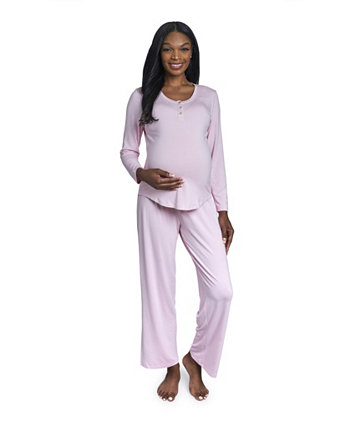 Women's Laina Top & Pants Maternity/Nursing Pajama Set Everly Grey