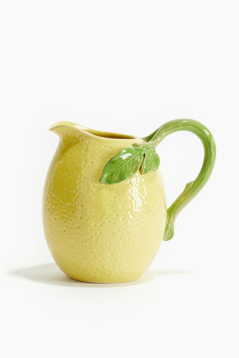 Lemon-shaped Stoneware Pitcher H&M