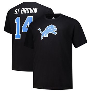 Мужская Футболка Fanatics Amon-Ra St. Brown Черная Detroit Lions Big & Tall Fanatics