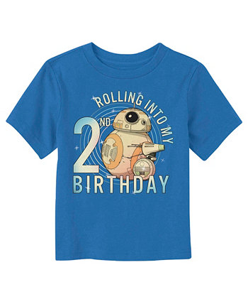 Toddler's Star Wars Rolling Into My 2nd Birthday BB-8  Toddler T-Shirt Disney Lucasfilm