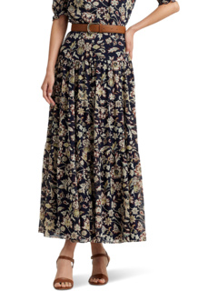 Многоярусная юбка из жоржетта с цветочным принтом LAUREN Ralph Lauren