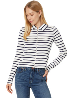 Женская Блузка Madewell Grill Long Sleeve Zip Top Stripe Madewell