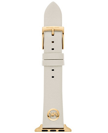 Женский кожаный ремешок кремового цвета для Apple Watch, 38, 40, 41 мм и 42, 44, 45, 49 мм Michael Kors
