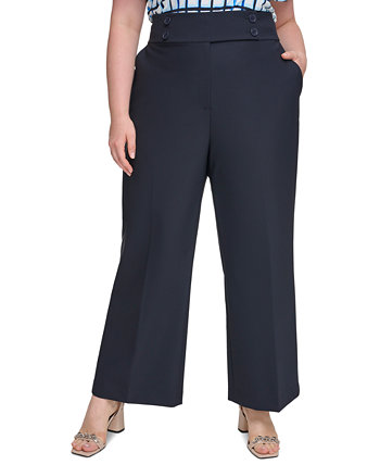 Широкие брюки из крепа с аквалангом больших размеров Calvin Klein