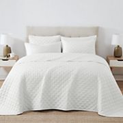 Cannon Solid Oversized Percale 3-pc. Quilt Set Cannon