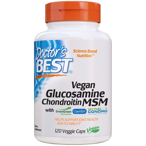 Веганский глюкозамин хондроитин MSM - 120 растительных капсул - Doctor's Best Doctor's Best