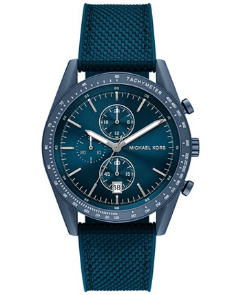 Мужские часы-ускоритель с хронографом, темно-синие нейлоновые часы, 42 мм Michael Kors