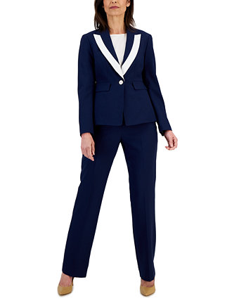 Женский брючный костюм с контрастной отделкой и острыми лацканами, стандартный и миниатюрный Le Suit