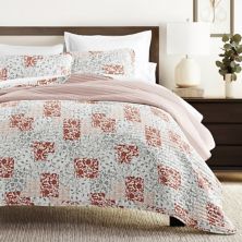 Home Collection All Season Scrolled Patchwork Reversible Quilt Set with Shams Home Collection