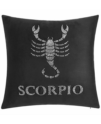 Декоративная подушка «Скорпион», расшитая бархатом, 18 x 18 дюймов Edie@Home