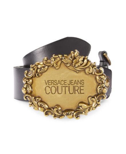 Кожаный ремень в стиле барокко Versace Jeans Couture
