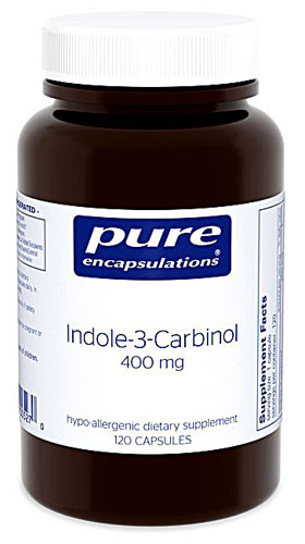 Индол-3-Карбинол - 400 мг - 120 вегетарианских капсул - Pure Encapsulations Pure Encapsulations