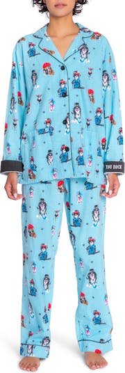 Фланелевая пижама с повязкой на голове PJ SALVAGE
