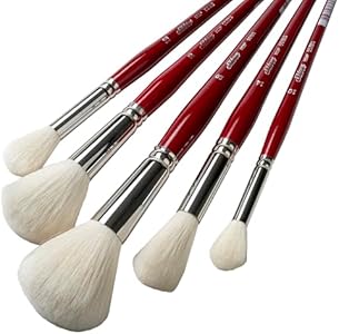 Набор кистей Silver Brush Limited SMS-5599S Silver Mop, 4 кисти для масла, акрила и акварели, с короткой ручкой Silver Brush Limited