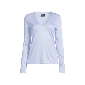 Ultimate V-Neck Long-Sleeve T-Shirt Undra Celeste
