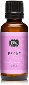 P&J Trading Fragrance Oil | Peony Oil 30ml - Candle Scents for Candle Making, Freshie Scents, Soap Making Supplies, Diffuser Oil Scents P&J Trading